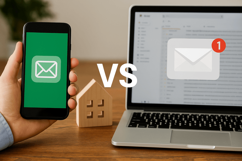 text vs email marketing real estate